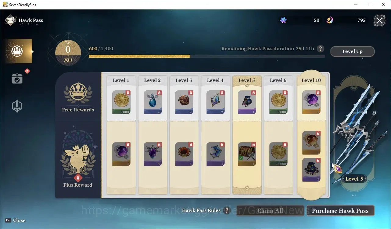 The Seven Deadly Sins: Origin Accounts SEA|Lv 42|9 SSR|MeliodasP8,EscanorP1,DianeP5,Manni image 20