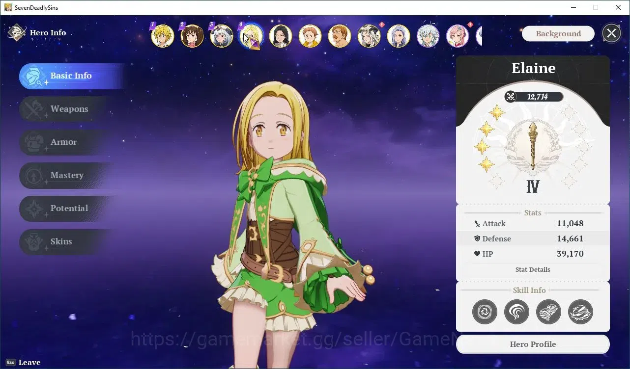 The Seven Deadly Sins: Origin Accounts SEA|Lv 42|9 SSR|MeliodasP8,EscanorP1,DianeP5,Manni image 6