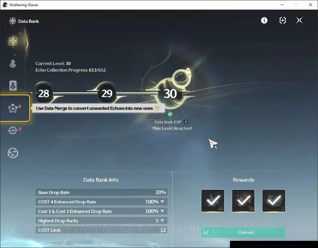 Wuthering Waves Accounts Others EU|UL 50|2 Limited|(lucy R6,Rebecca)+Sign +3(Standard)|DB level 30|Male MC|Log 4