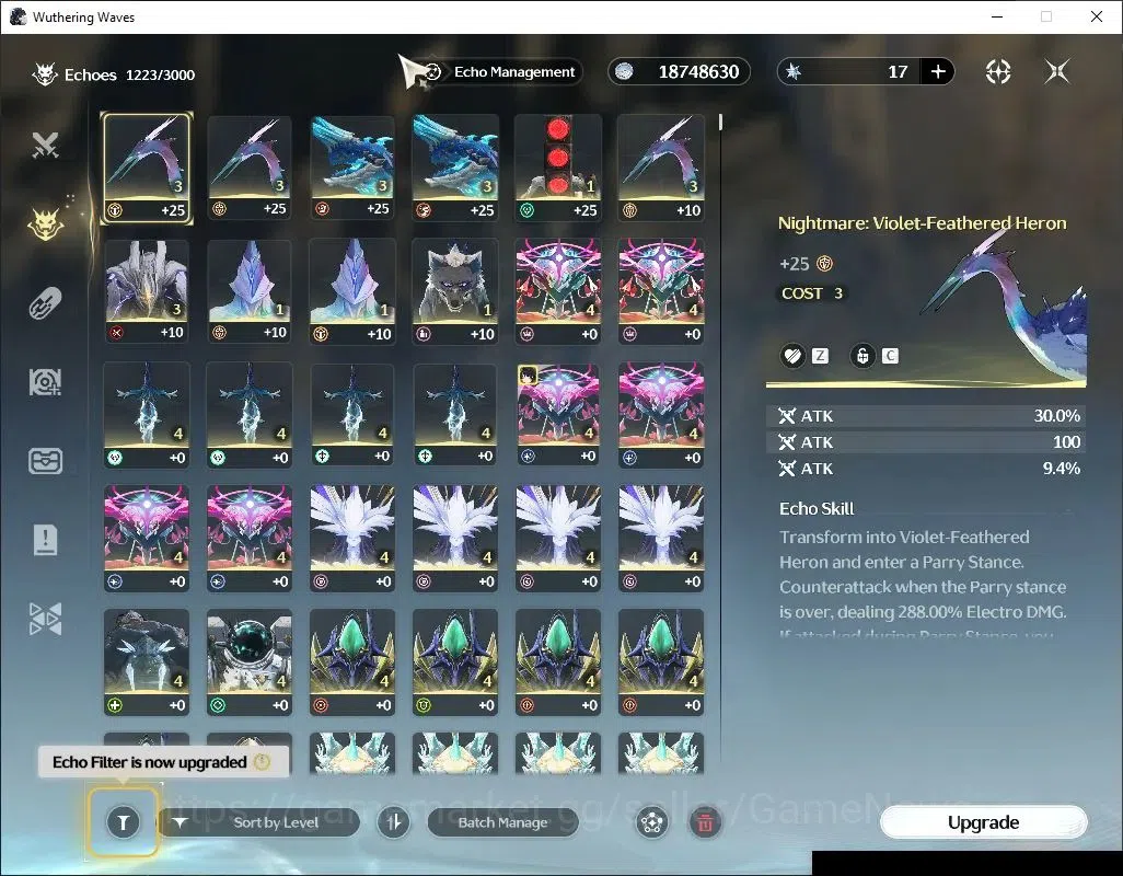 Wuthering Waves Accounts Others EU|UL 50|2 Limited|(lucy R6,Rebecca)+Sign +3(Standard)|DB level 30|Male MC|Log 6