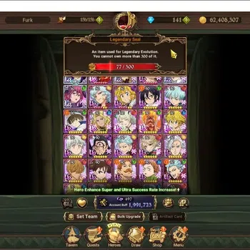 The Seven Deadly Sins: Grand Cross Accounts Endgame Global|1,9M CC|77 LS|4 LR 6 UR |Nmeli,H Gowther2/6,LMeli2/6,P