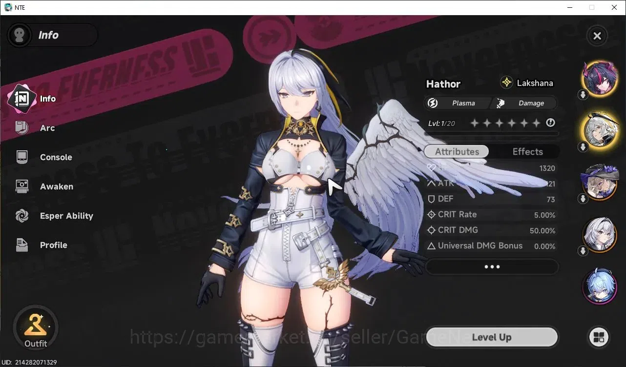 Neverness to Everness Accounts Global EU|HL 3|3 S Class|1 Limited (Shinku) +(Hathor,Jiuyuan)+2 Selector ON|Overcast 2