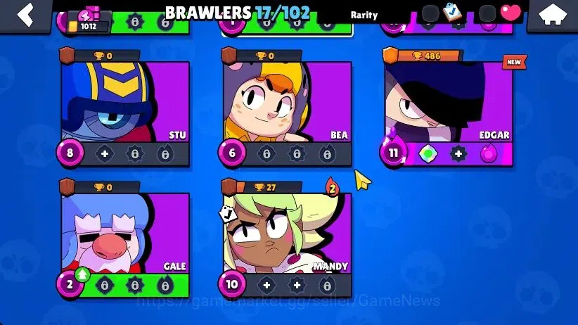 Brawl Stars Accounts 1012 Trophy|17 Brawlers 3 Max Lvl [Bo,Edgar,Shelly]|1 Epic Skins [Super Ranger Brock Black]|CN ON|Take 4