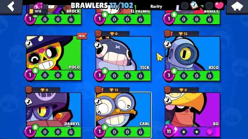 Brawl Stars Accounts 1012 Trophy|17 Brawlers 3 Max Lvl [Bo,Edgar,Shelly]|1 Epic Skins [Super Ranger Brock Black]|CN ON|Take 5