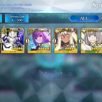 Fate-Grand Order Accounts NA Lv 129|5 SSR|Space Ereshkigal (NP 5),Oberon,Skadi Ruler,Tametomo,Nito Alter +SSR Select|CE