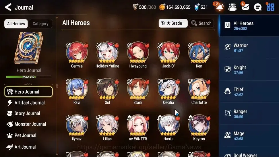 Epic Seven Accounts Collaboration Hero EU Verif|19ML(RueleLight,BW ISeria,etc)+FULL COLLAB Frieren,FULL Aespa,FULL 10