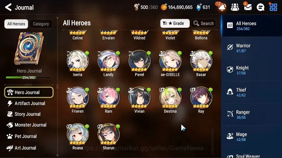 Epic Seven Accounts Collaboration Hero EU Verif|19ML(RueleLight,BW ISeria,etc)+FULL COLLAB Frieren,FULL Aespa,FULL 15