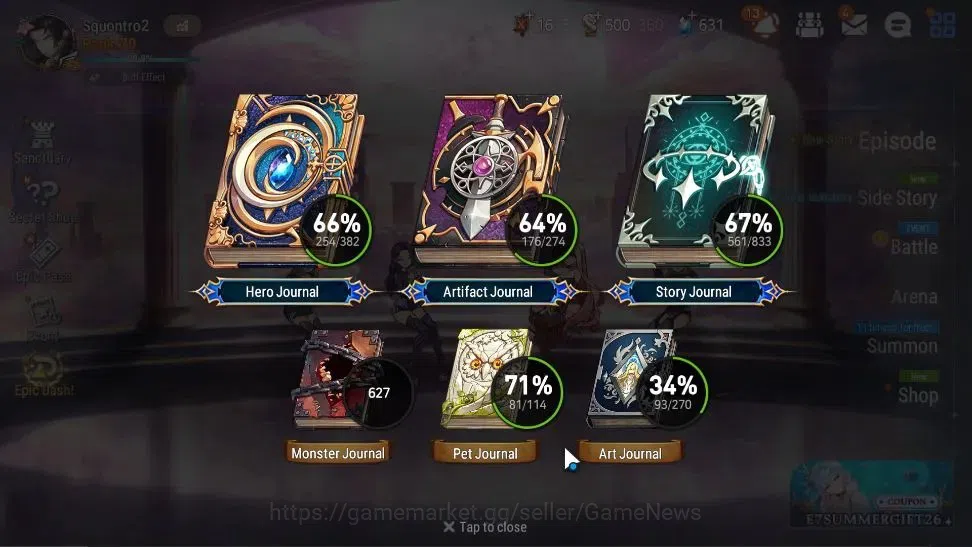 Epic Seven Accounts Collaboration Hero EU Verif|19ML(RueleLight,BW ISeria,etc)+FULL COLLAB Frieren,FULL Aespa,FULL 3