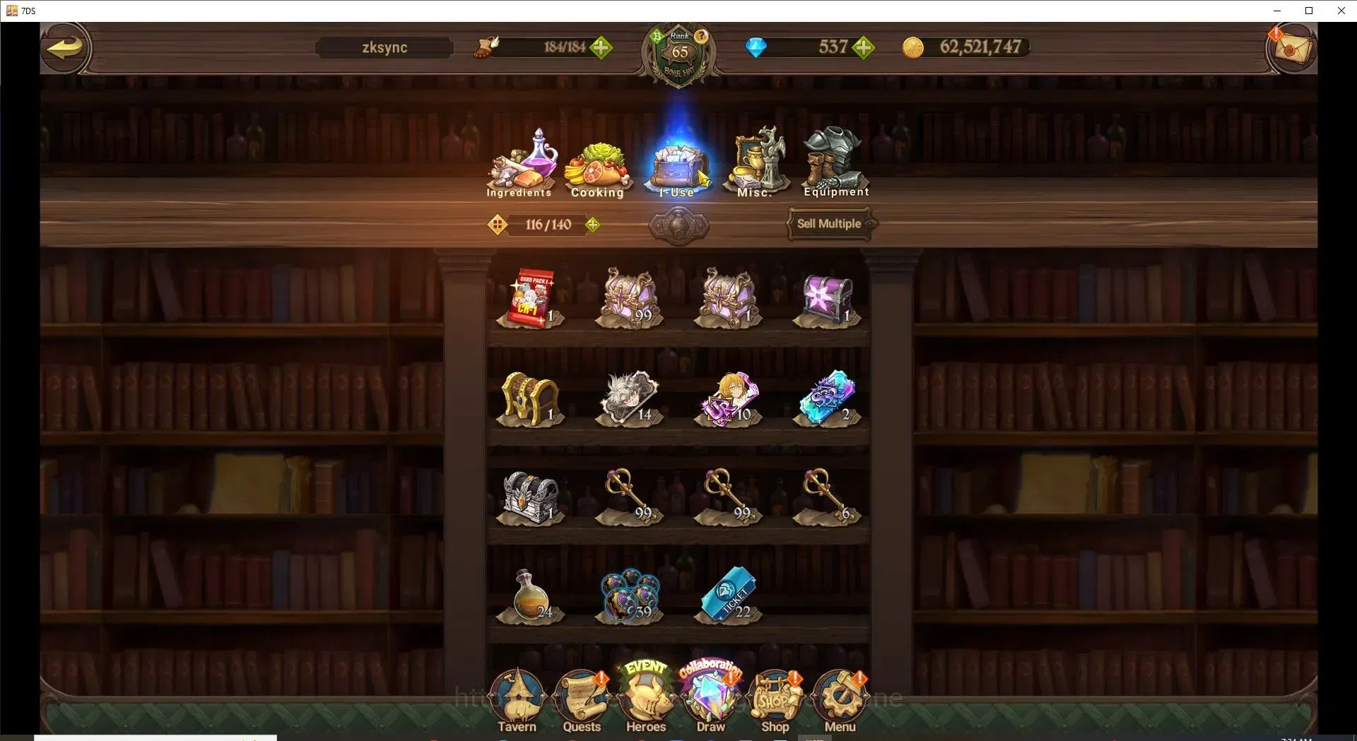 The Seven Deadly Sins: Grand Cross Accounts Endgame Global|2,7M CC|90 LS|537 DM|2LR+4UR+Full Collab 13