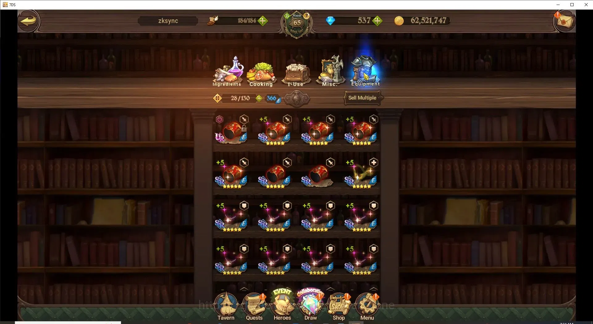 The Seven Deadly Sins: Grand Cross Accounts Endgame Global|2,7M CC|90 LS|537 DM|2LR+4UR+Full Collab 15