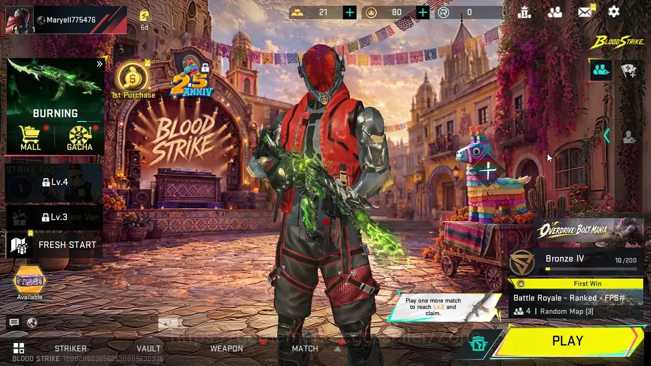 Blood Strike Accounts Starter ASIA|Fresh Starter|ETERNAL Galil-Noxdra|NetEase|Check SS|BS970Z 1