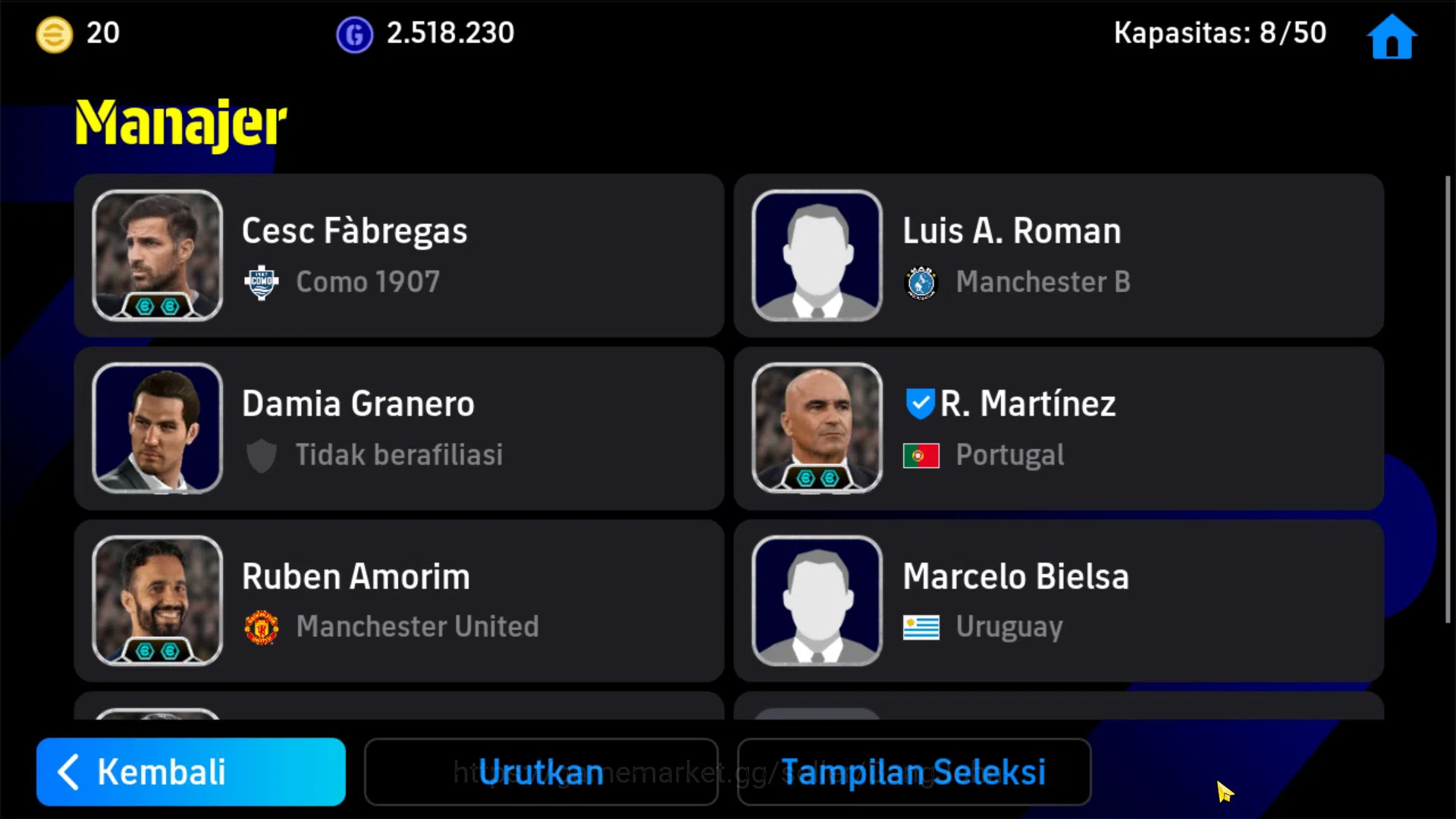 eFootball Accounts Android|power 3189 | puskas epic db, baggio epic d image 3