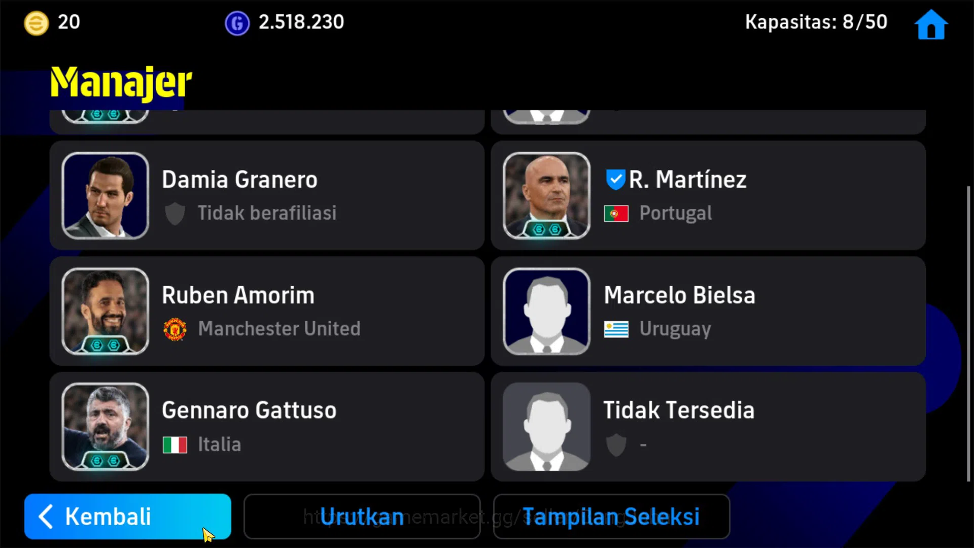 eFootball Accounts Android|power 3189 | puskas epic db, baggio epic d image 4