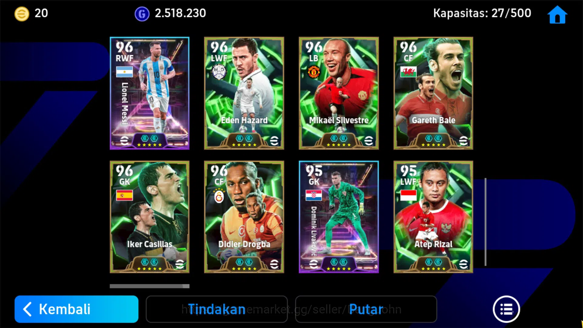 eFootball Accounts Android|power 3189 | puskas epic db, baggio epic d image 7