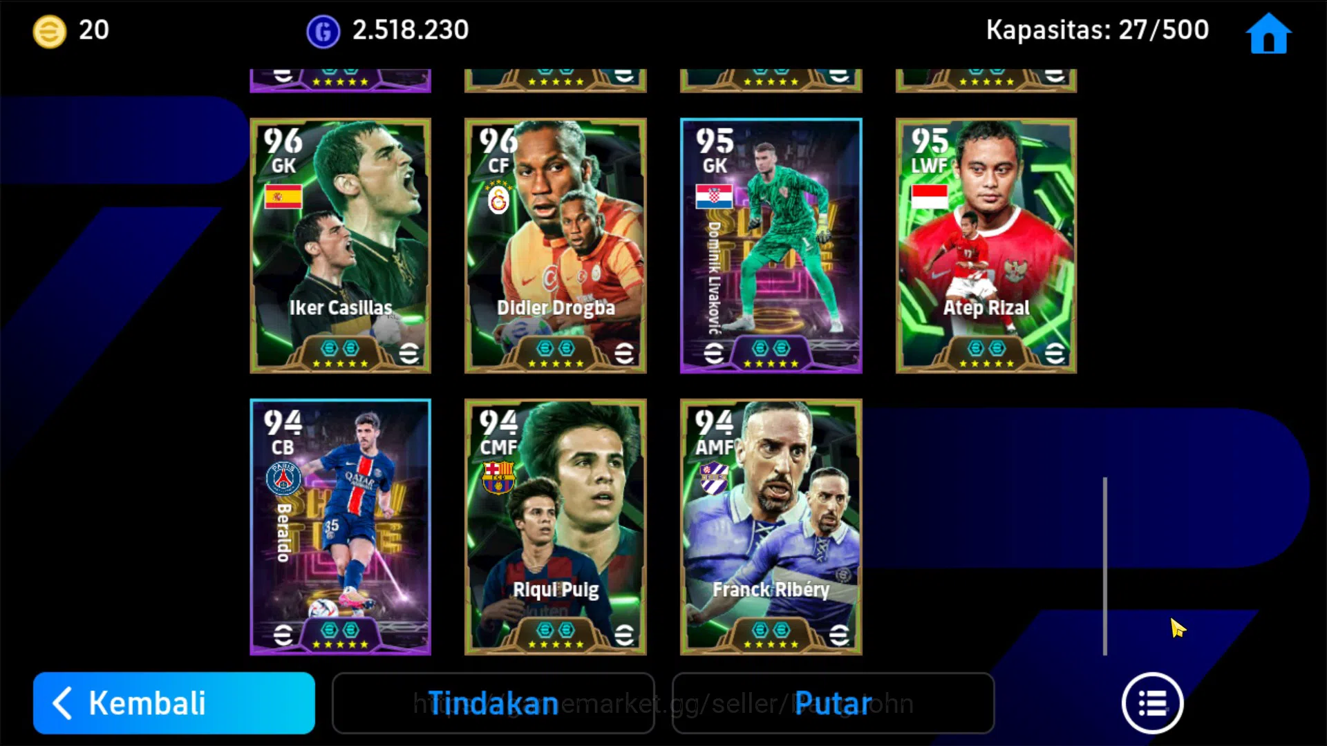 eFootball Accounts Android|power 3189 | puskas epic db, baggio epic d image 8
