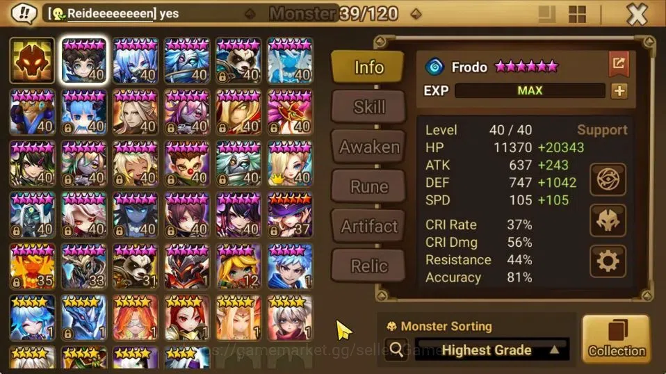 Summoners War: Sky Arena Accounts GLOBAL Lv 100|2 LD[Laima,Benedict]|32 +NB5[Layla,A image 10