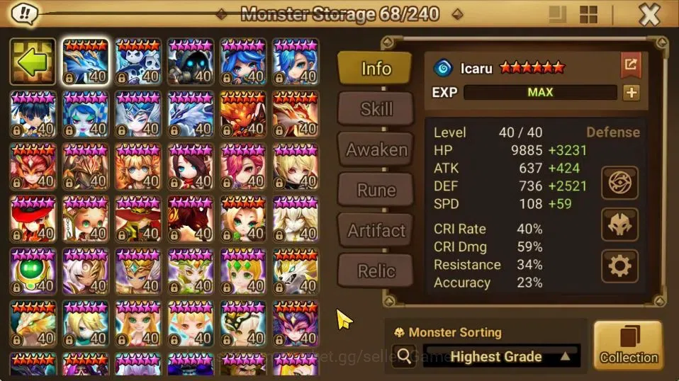 Summoners War: Sky Arena Accounts GLOBAL Lv 100|2 LD[Laima,Benedict]|32 +NB5[Layla,A image 12