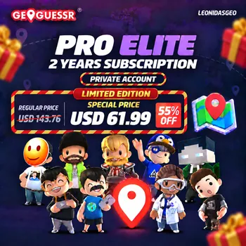 GeoGuessr Accounts Pro Elite [LIMITED STOCK] GeoGuessr Pro Elite | 2 Years Subscription + 15K Coins