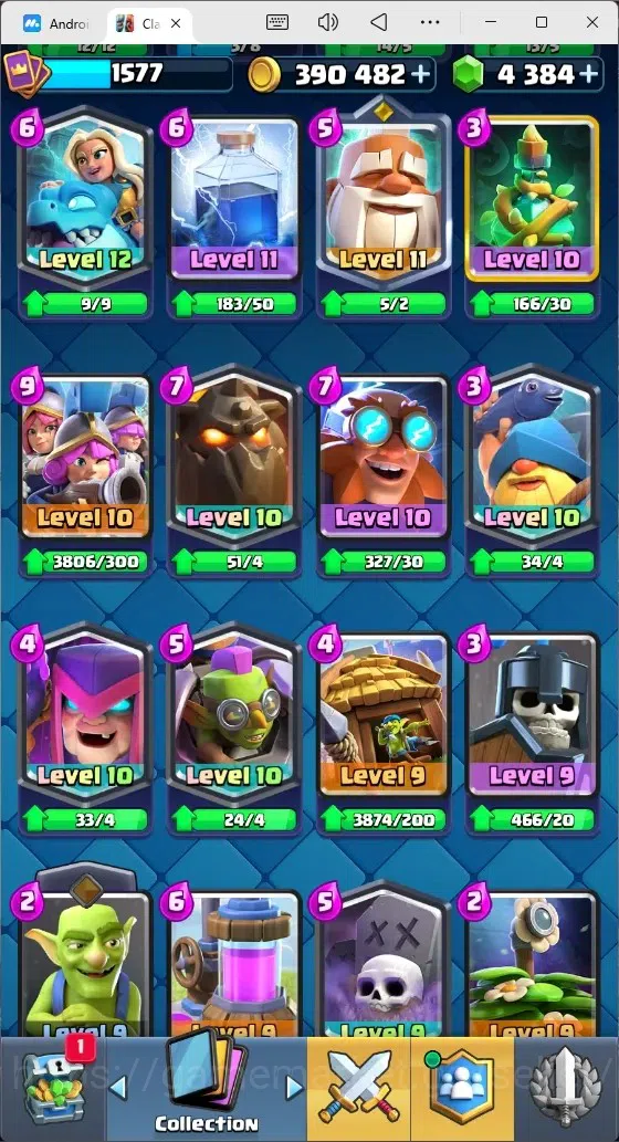 Clash Royale Accounts Mobile |Trophy 12733|14 Max Cards|26 EVO Cards|5 H image 10
