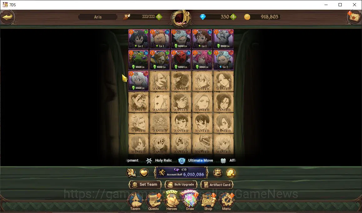 The Seven Deadly Sins: Grand Cross Accounts Asia|6M CC|330 DM|5 LR+8 UR+Many Collab|Belialuin6 image 12