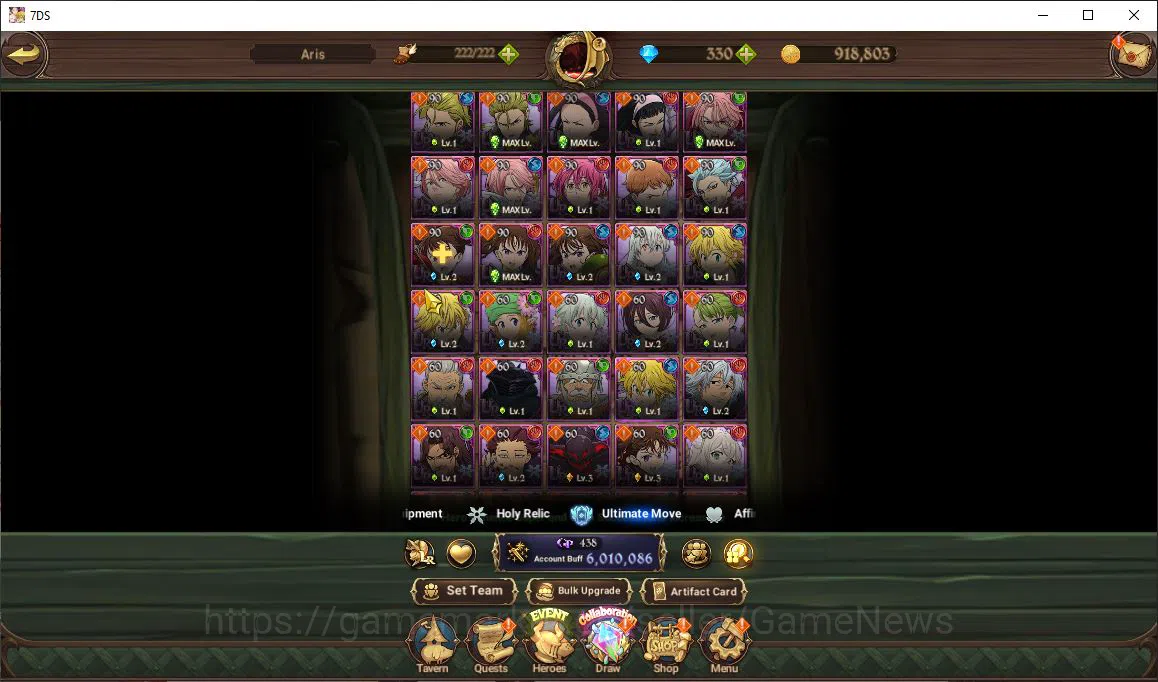The Seven Deadly Sins: Grand Cross Accounts Asia|6M CC|330 DM|5 LR+8 UR+Many Collab|Belialuin6 image 13