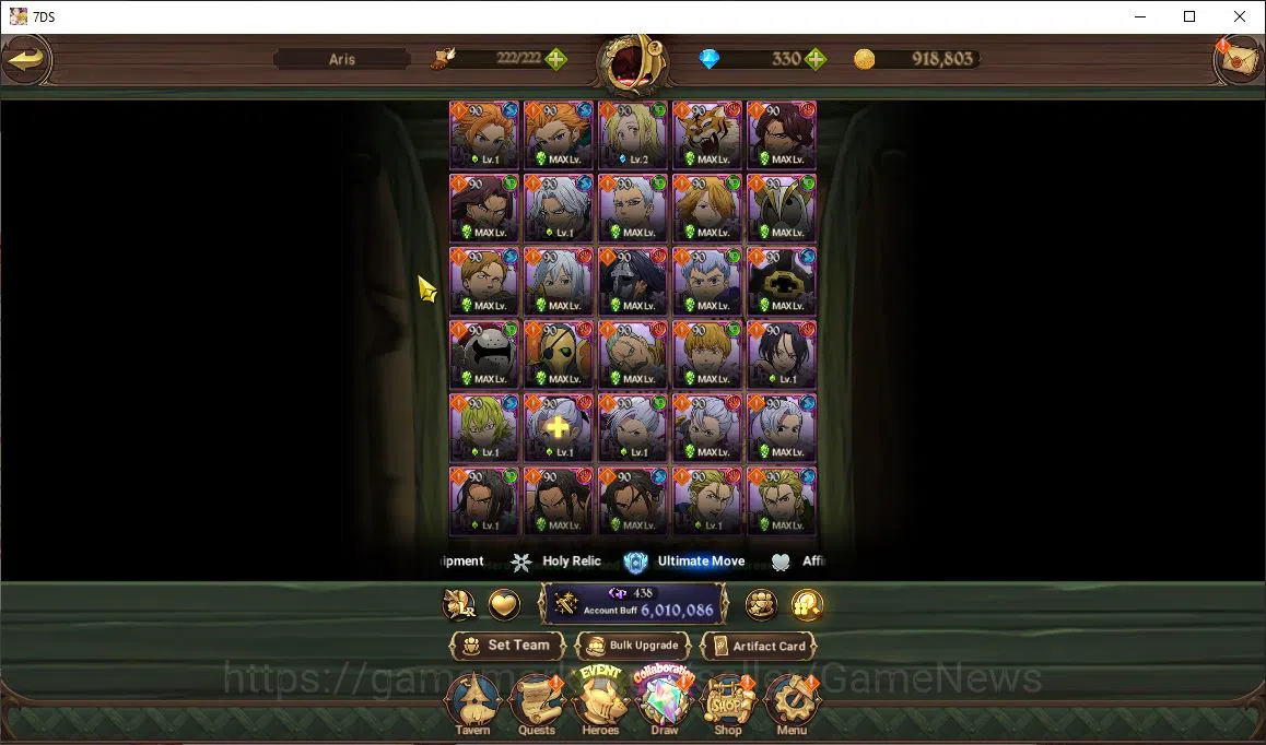 The Seven Deadly Sins: Grand Cross Accounts Asia|6M CC|330 DM|5 LR+8 UR+Many Collab|Belialuin6 image 14