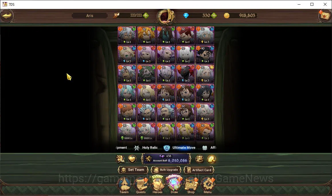 The Seven Deadly Sins: Grand Cross Accounts Asia|6M CC|330 DM|5 LR+8 UR+Many Collab|Belialuin6 image 15