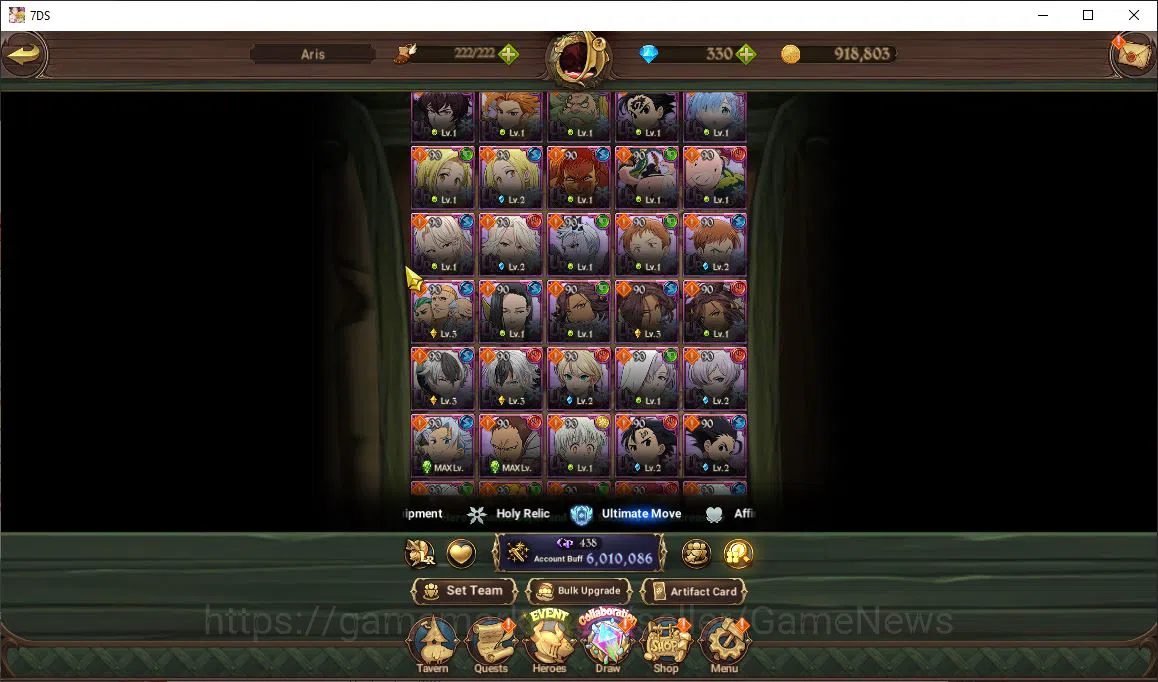 The Seven Deadly Sins: Grand Cross Accounts Asia|6M CC|330 DM|5 LR+8 UR+Many Collab|Belialuin6 image 16