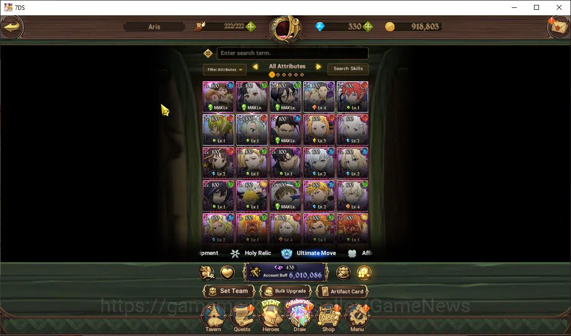 The Seven Deadly Sins: Grand Cross Accounts Asia|6M CC|330 DM|5 LR+8 UR+Many Collab|Belialuin6 image 19