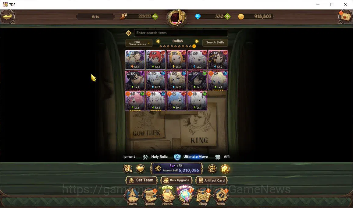 The Seven Deadly Sins: Grand Cross Accounts Asia|6M CC|330 DM|5 LR+8 UR+Many Collab|Belialuin6 image 20