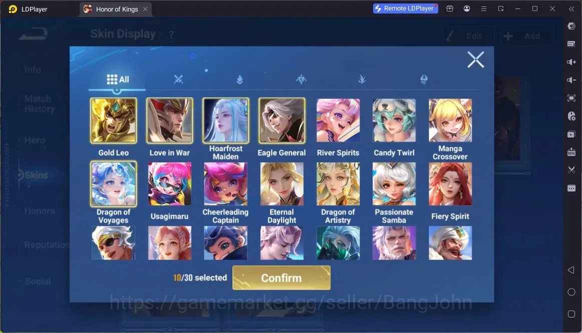 Honor of Kings Accounts Global | 112H 152S | KIC Luna, Epic Li Bai, GM Gan image 5
