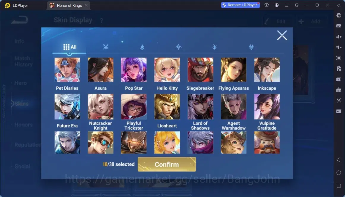 Honor of Kings Accounts Global | 112H 152S | KIC Luna, Epic Li Bai, GM Gan image 7