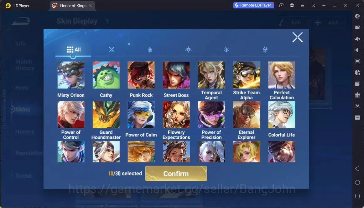 Honor of Kings Accounts Global | 112H 152S | KIC Luna, Epic Li Bai, GM Gan image 8