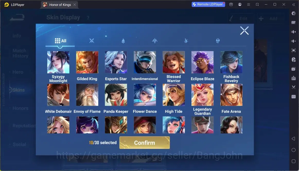 Honor of Kings Accounts Global | 112H 152S | KIC Luna, Epic Li Bai, GM Gan image 9