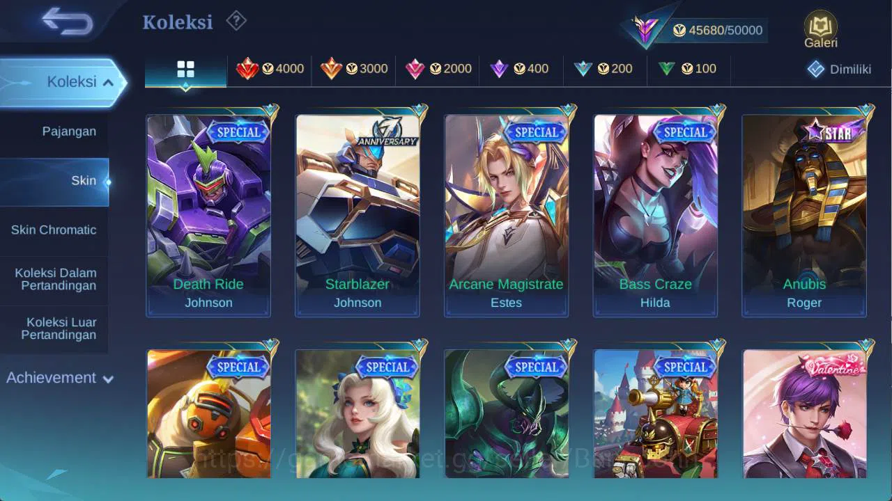 Mobile Legends: Bang Bang Accounts hero 131 skin 230+ cc yss, LB roger, saber freya,  image 11