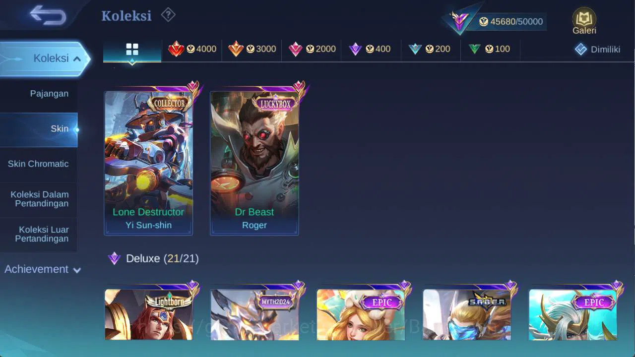 Mobile Legends: Bang Bang Accounts hero 131 skin 230+ cc yss, LB roger, saber freya,  image 4