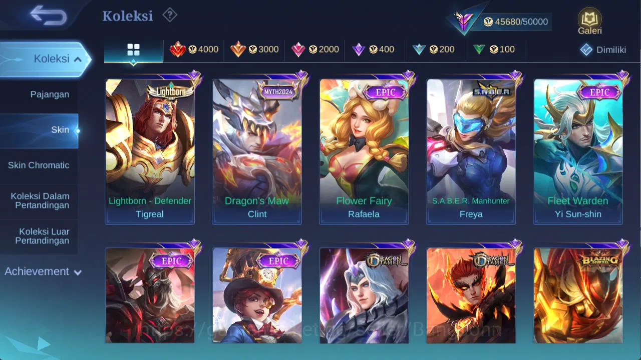 Mobile Legends: Bang Bang Accounts hero 131 skin 230+ cc yss, LB roger, saber freya,  image 5
