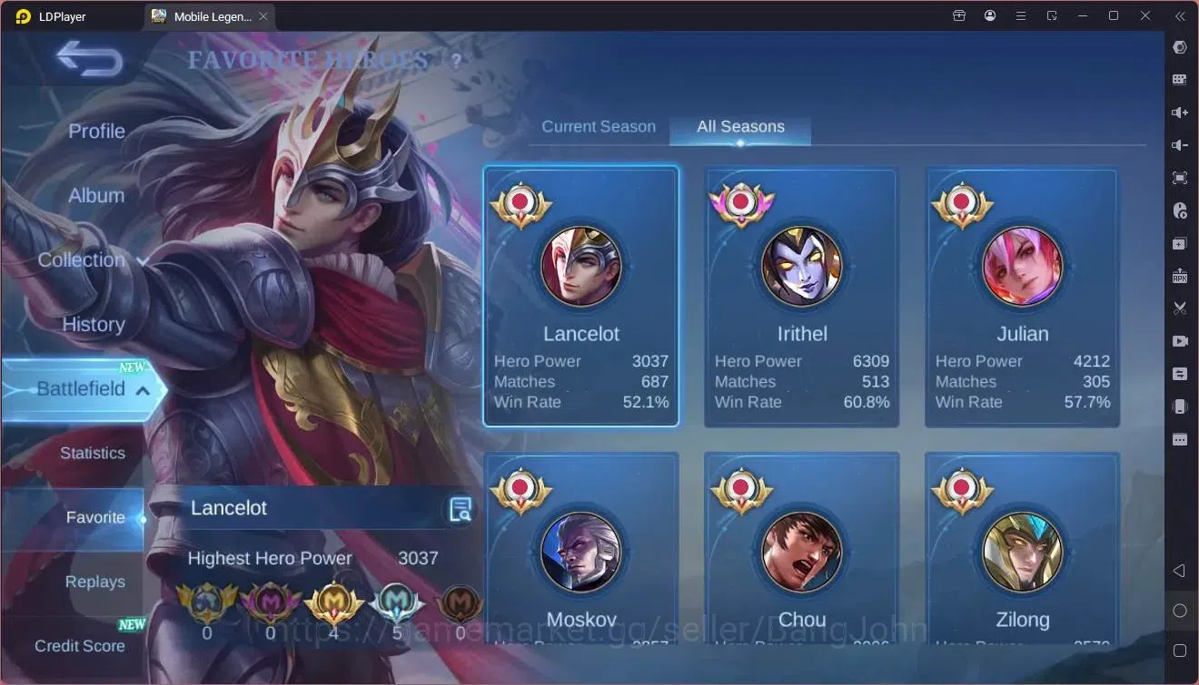 Mobile Legends: Bang Bang Accounts Global|Hero 90|Skin 127|Expert|Lightborn Fanny,Har image 16