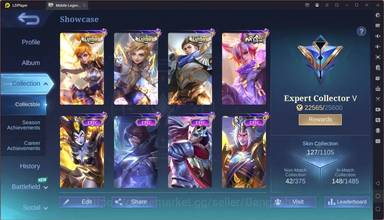 Mobile Legends: Bang Bang Accounts Global|Hero 90|Skin 127|Expert|Lightborn Fanny,Har image 18