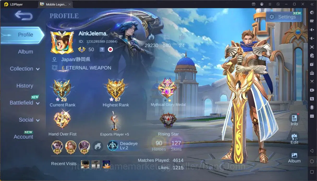 Mobile Legends: Bang Bang Accounts Global|Hero 90|Skin 127|Expert|Lightborn Fanny,Har image 19