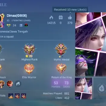 Mobile Legends: Bang Bang Accounts Others Hero 53|Skin 73|9TH Fanny|Epic Khufra+Chang'e+Gusion|Many SPECIAL