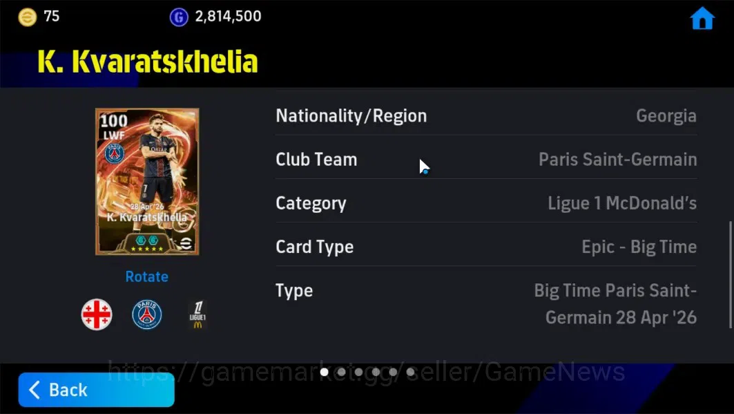 eFootball Accounts Android|BigTime K.Kvaratskhella,Epic Frank Lampard image 10