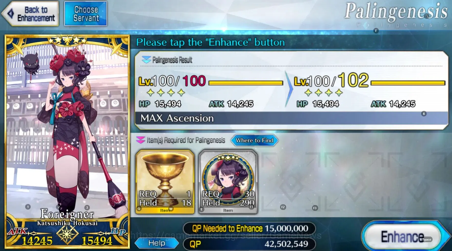 Fate-Grand Order Accounts NA Lv 122|6 limited ssr|252sq|Hokusai NP4,Castoria,Arjuna Alter,Oberon,Aoko|Log Code|SS(FGO739) 12
