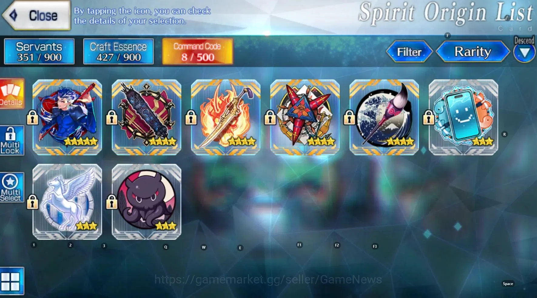 Fate-Grand Order Accounts NA Lv 122|6 limited ssr|252sq|Hokusai NP4,Castoria,Arjuna Alter,Oberon,Aoko|Log Code|SS(FGO739) 14