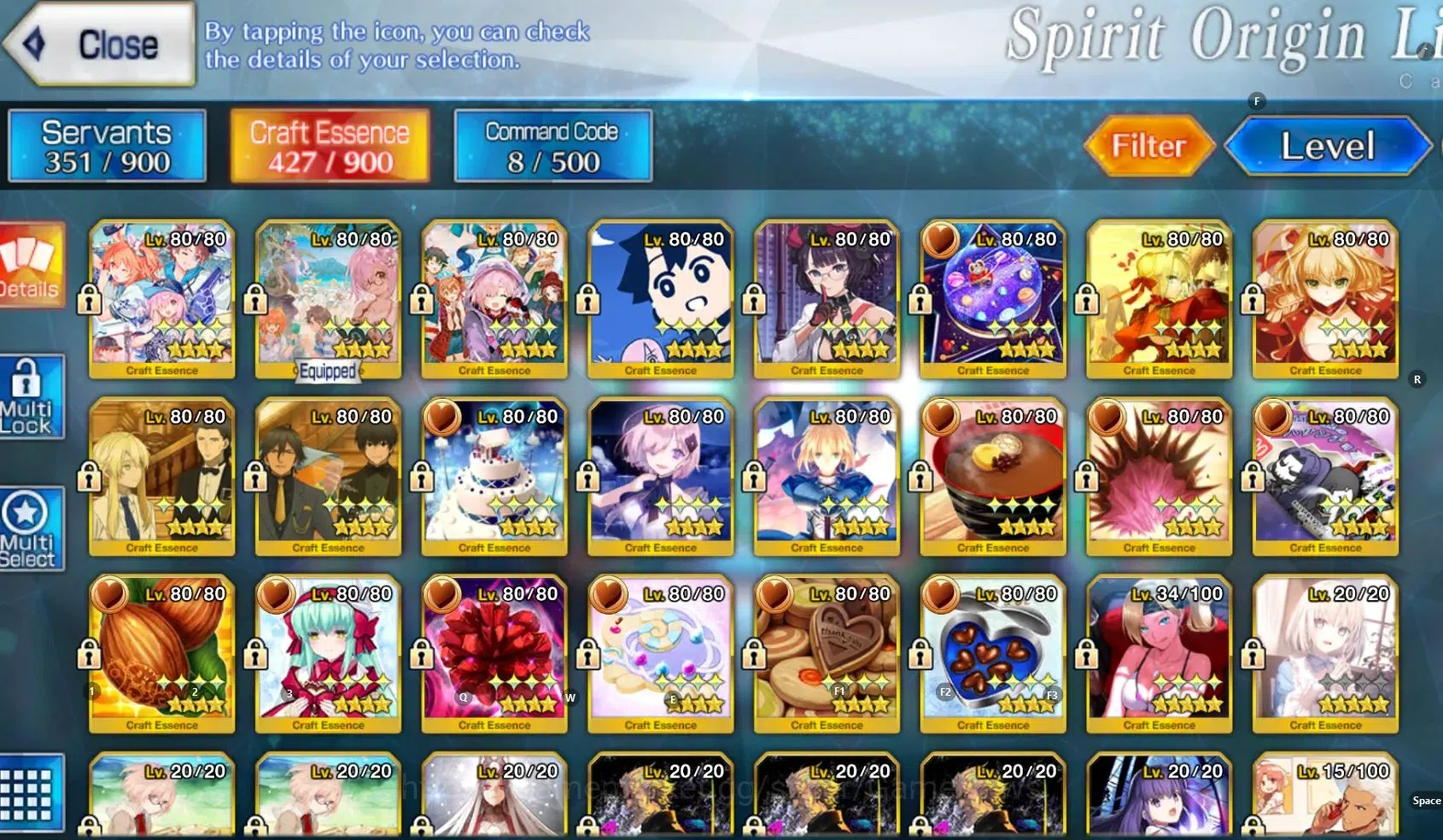 Fate-Grand Order Accounts NA Lv 122|6 limited ssr|252sq|Hokusai NP4,Castoria,Arjuna Alter,Oberon,Aoko|Log Code|SS(FGO739) 2