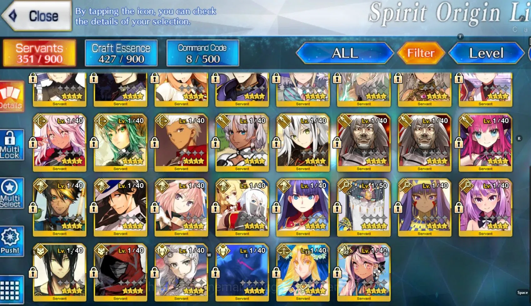 Fate-Grand Order Accounts NA Lv 122|6 limited ssr|252sq|Hokusai NP4,Castoria,Arjuna Alter,Oberon,Aoko|Log Code|SS(FGO739) 3
