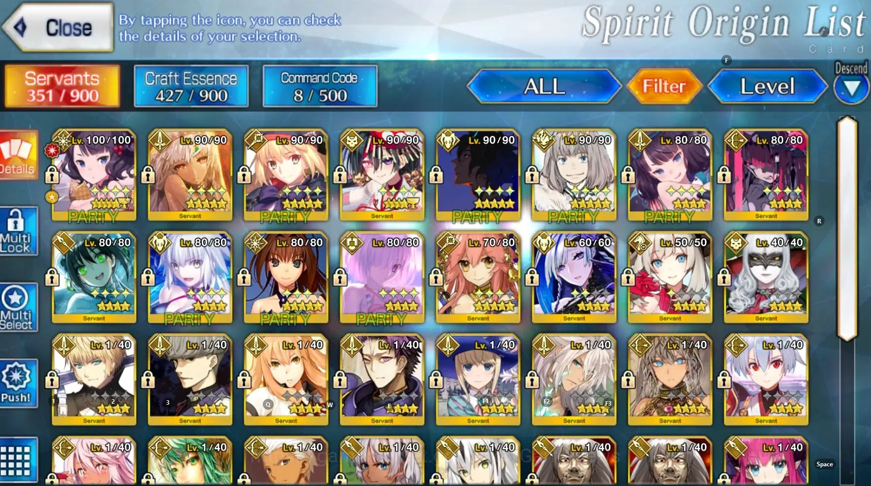 Fate-Grand Order Accounts NA Lv 122|6 limited ssr|252sq|Hokusai NP4,Castoria,Arjuna Alter,Oberon,Aoko|Log Code|SS(FGO739) 4