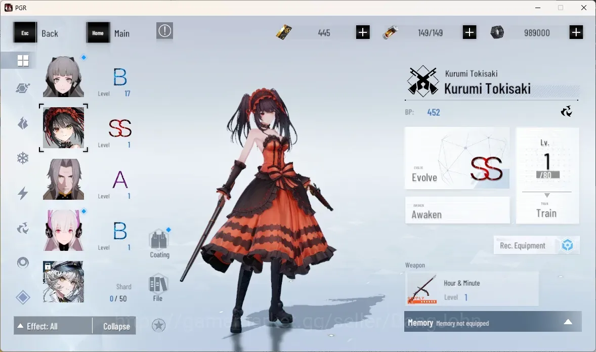 Punishing: Gray Raven Accounts End-Game ASIA | Lv.50|Collab:Kurumi Tokisaki+Sign|Adelyde Anabasis+Sign|YellowC 4100|BlueC 1