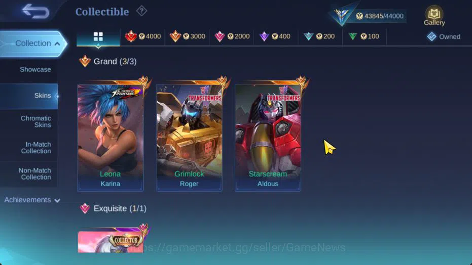 Mobile Legends: Bang Bang Accounts Hero 95 Skin 185|Transf[Aldous,Roger],CC Benedetta image 6