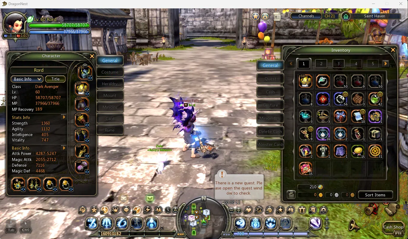 Dragon Nest SEA Classic Accounts DN Classic Geraint|DarkAvenger Lv.60|Full Equip Bl image 2